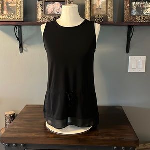 Banana Republic Factory size XS black tie waist sleeveless blouse